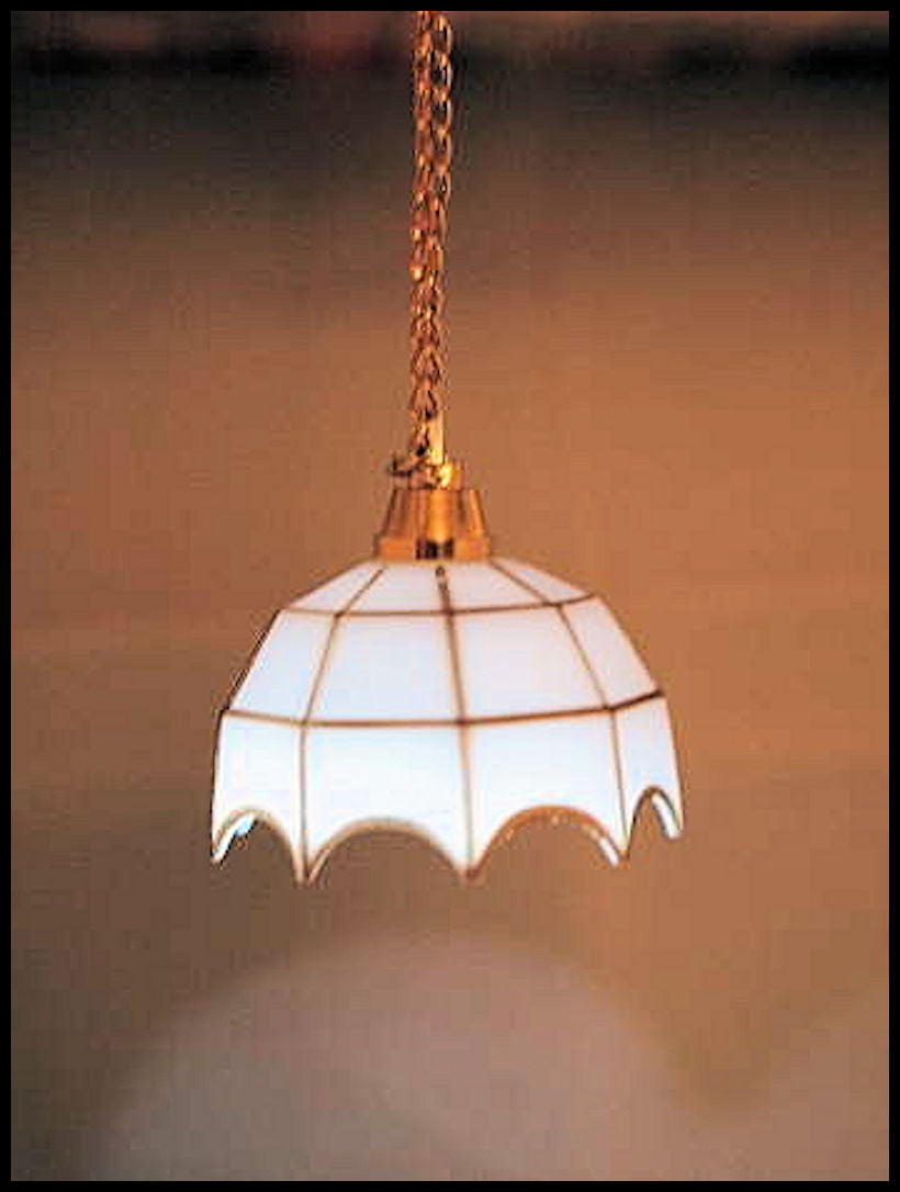 White Hanging Tiffany Style Lamp C3