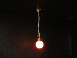 Hanging Lamp With a Removable Globe