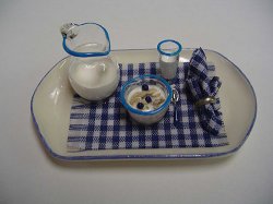 Miniature Breakfast Tray in Navy