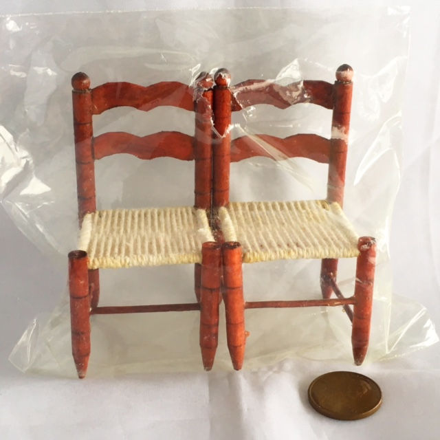 Miniature Wood Chair Set-2