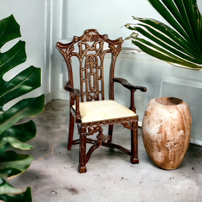Chinese Chippendale Side Chair