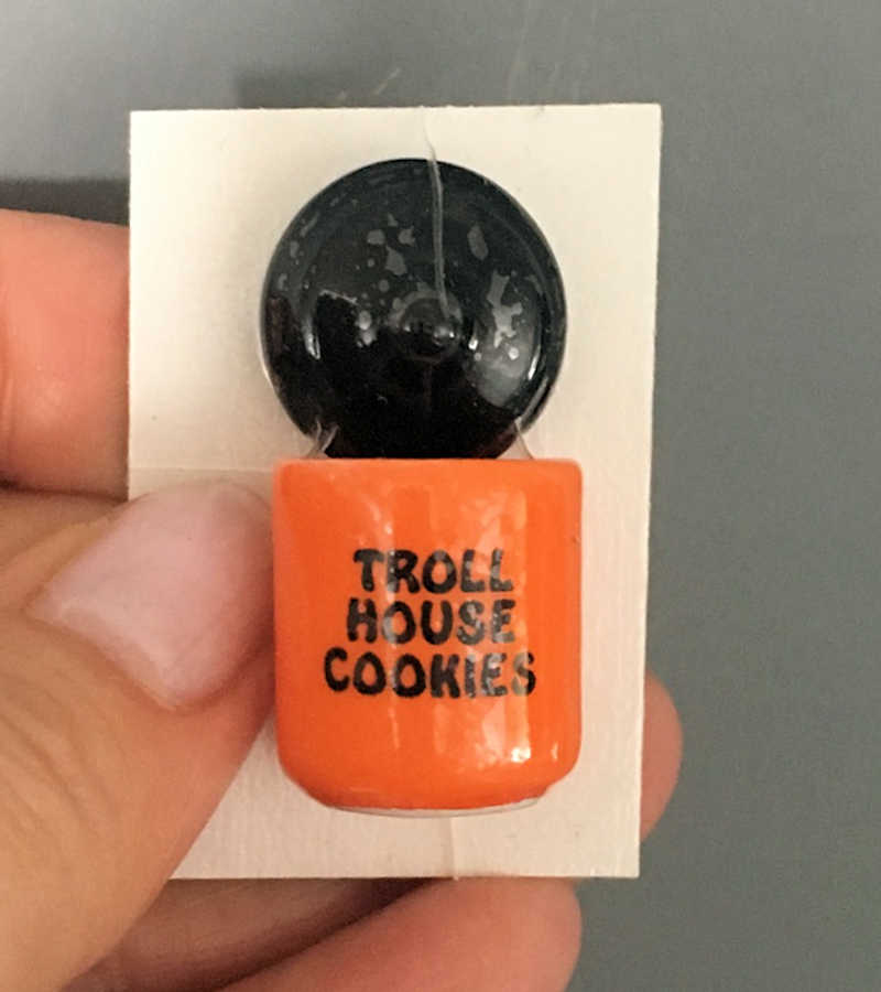 Miniature Halloween Cookie Jar - "Troll House Cookies"