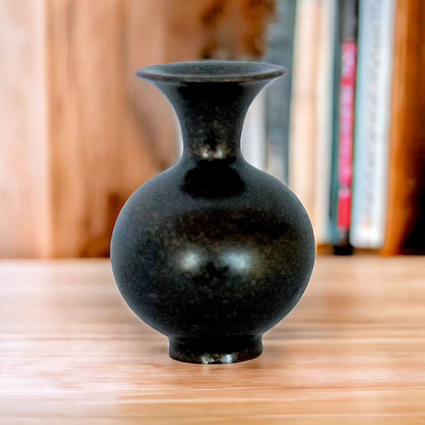 Dollhouse Miniature Dark Brown Vase