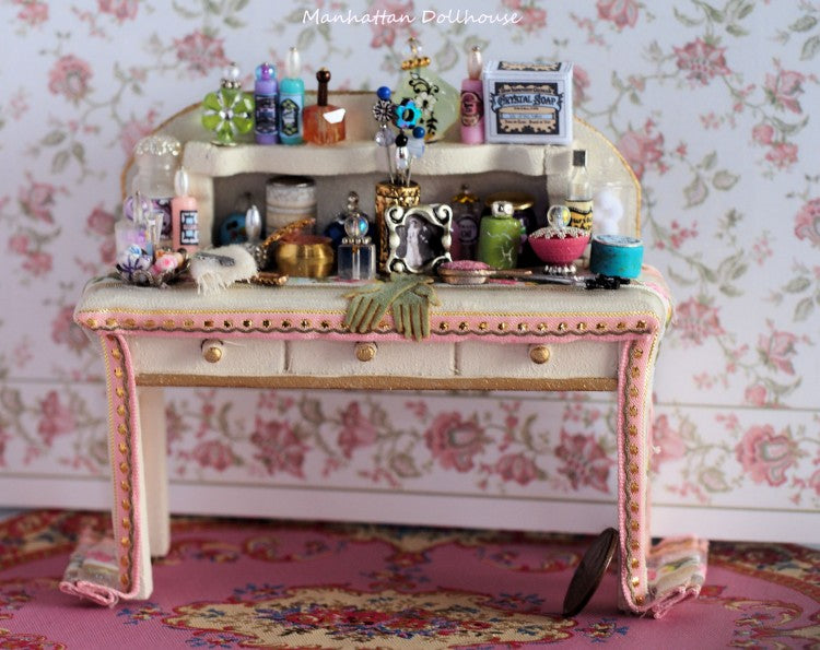 Miniature Vanity Dressing Table in Pink