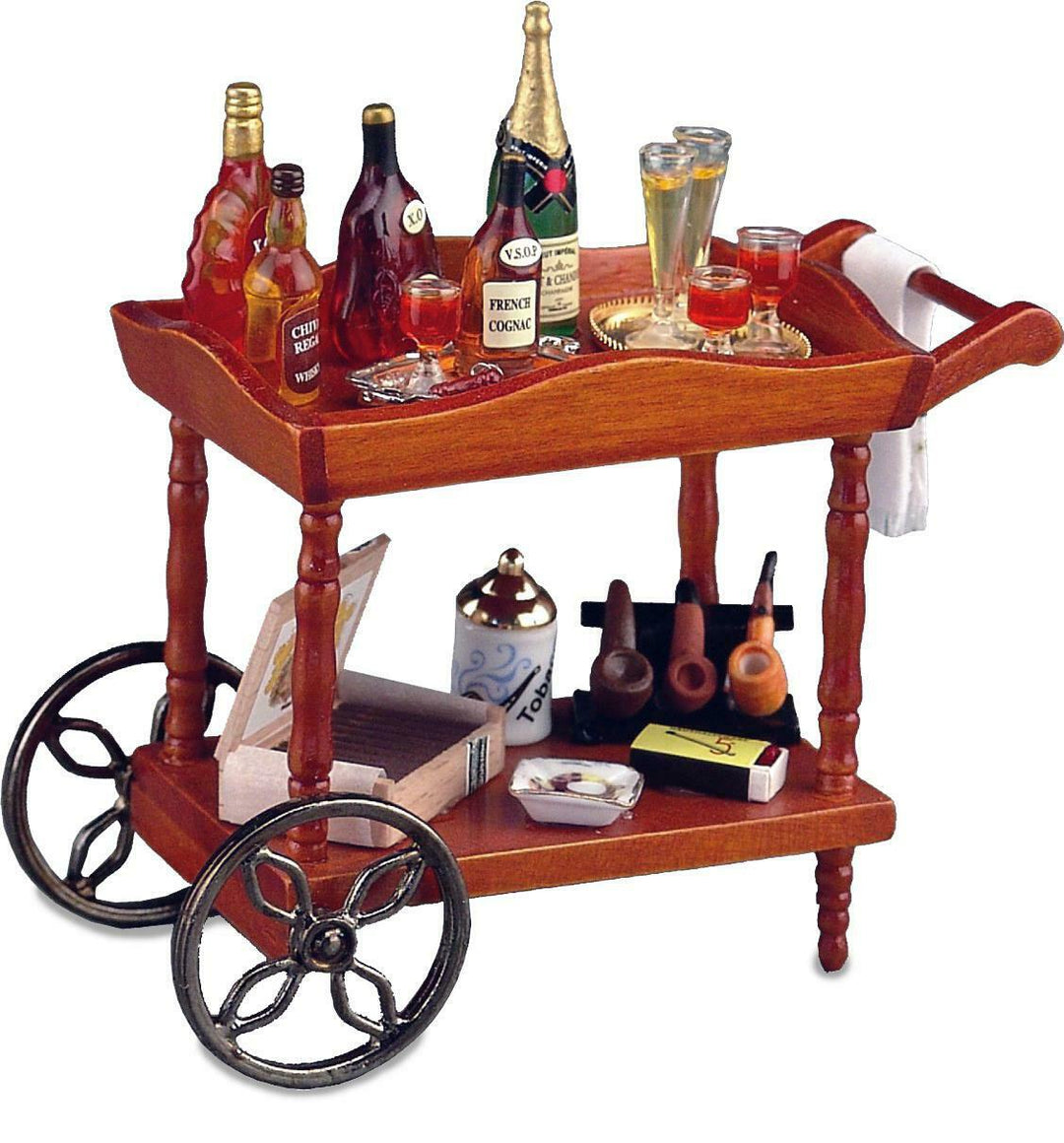 Dollhouse Miniature Liquor Cabinet/Cart