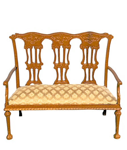 Miniature Carved Wood Couch