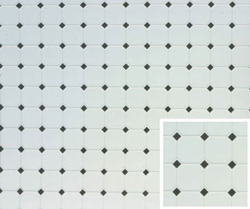 Tiled Diamond Fooring-Black and White