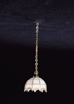Miniature White Tiffany Style Hanging Lamp