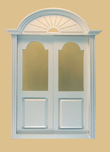 Newport Exterior Dollhouse Door in White