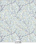 Jolie Willow Blu and Purple Plum Wallpaper