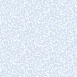 Soft Blue Acanthus Dollhouse Wallpaper