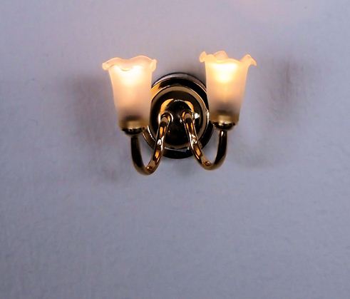 Sconce with Frosted Shades W7
