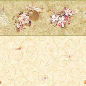 Butterflies and Flowers with Border