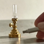 Hurricane Table Lamp in Brass with Magic Wand T5