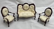 Bespaq - 3pc set WHITE Sofa & 2 Arm Chairs MH