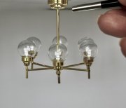 Madison Park C48 6-Bulb LED Chandelier with the Wand in Brass