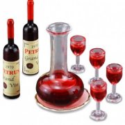 Miniature Wine Decanter set with Glasses and Bottles