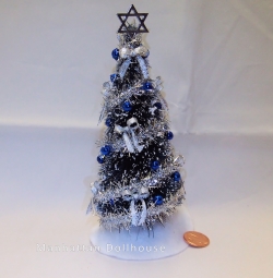 Dollhouse Miniature Chanukah Bush Tree