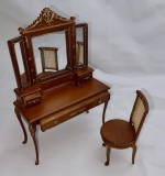 Bespaq Mirrored Dressing Table with Chair