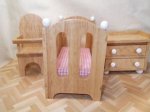 3 Piece Wood Miniature Nursery Set
