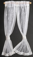 Dollhouse Lace Curtains, White