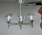 Madison Park C48 6-Bulb LED Chandelier with the Wand in Silver