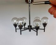 Madison Park C48 6-Bulb LED Chandelier with the Wand in Black