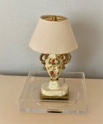 Brooke Tucker Vase Lamp - White, Gold & Pink
