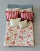 Pink and Floral Bed Cover