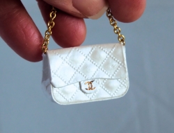 Mini Quilted Bag with Gold Chain