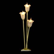 Dollhouse Floor Lights - Three Bulb Tulip Lamp