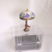 Table Lamp with Porcelain Lamp Shade-Violet