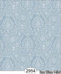 Wallpaper Birch Damask Blue - Click Image to Close