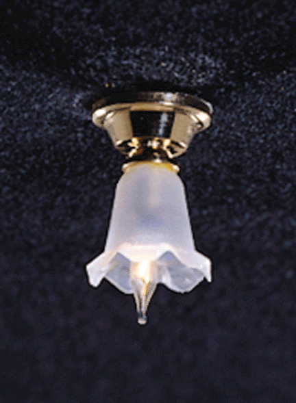 Simple Tulip Shade Dollhouse Ceiling Lamp - Click Image to Close