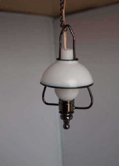 Hanging Lantern Lamp in Black Metal C4 - Click Image to Close