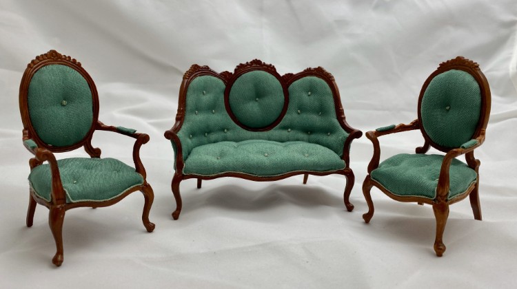 Bespaq - 3pc set TEAL Sofa & 2 Arm Chairs MH - Click Image to Close