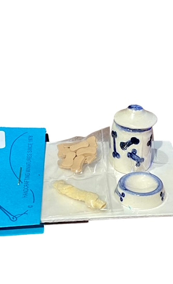 Dog Dish, Cannister and Treats - Click Image to Close